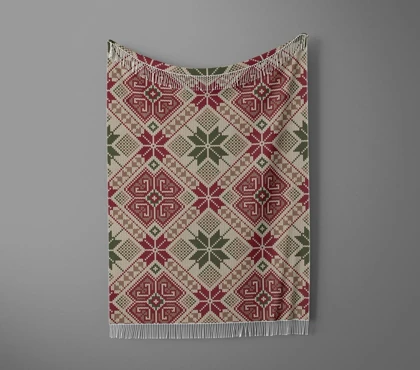 شال مبل ریش دار sofa shawl 384