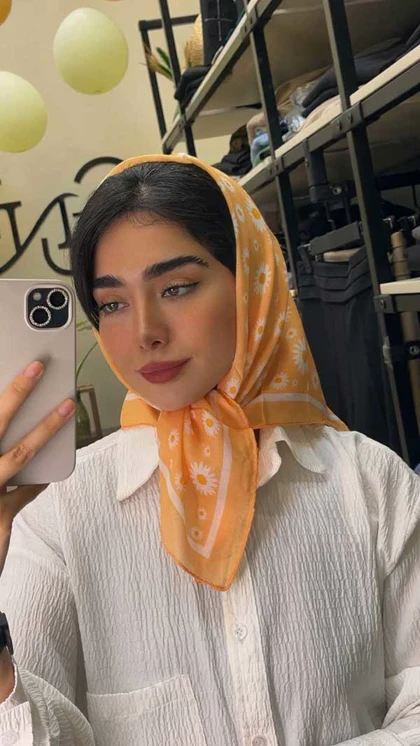 مینی اسکارف نخی تابستانی کالکشن پرتغالی