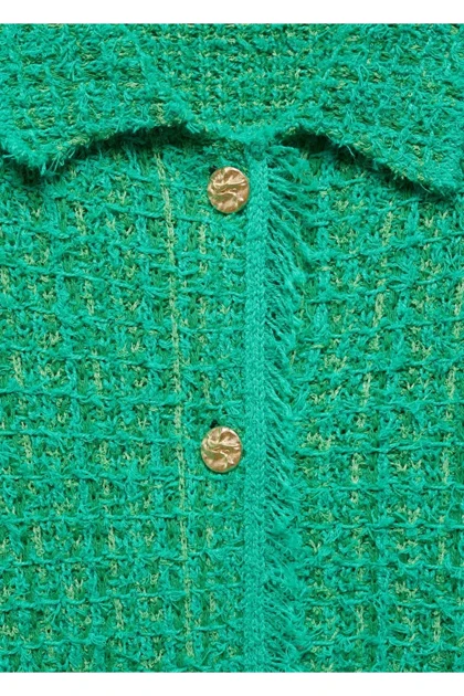 ژاکت کش باف پشمی زنانه اورجینال منگو mango