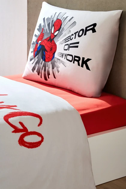 سرویس روتختی یک نفره Özdilek مدل Spiderman Go Spidey پنبه - طوسی