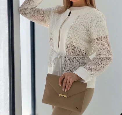 مانتو زنانه بهارا سفید
