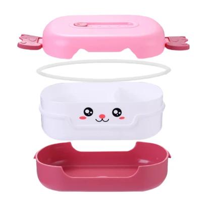 ظرف غذای داخل پلاستیک 2خانه