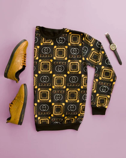 بلوز مردانه مدل Gucci (طلایی)