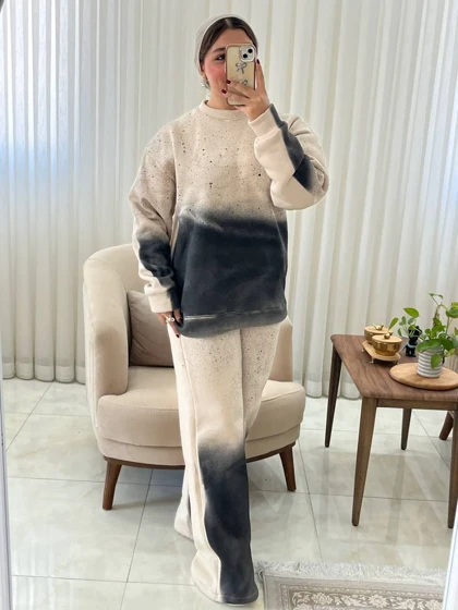 ست زنانه و دخترانه اسپرت بیرونی پاییزه کهشان کد503