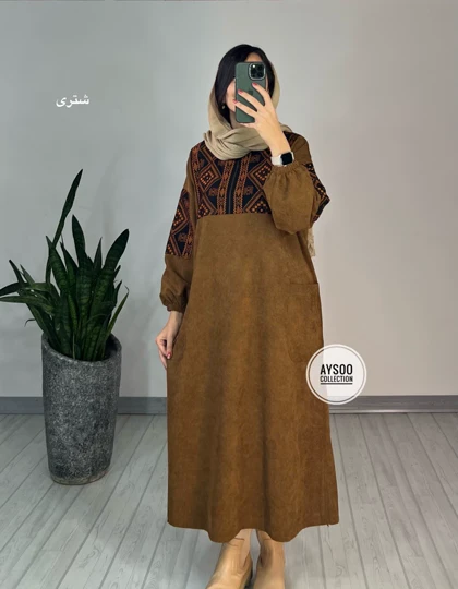 پیراهن مانتویی آتریسا