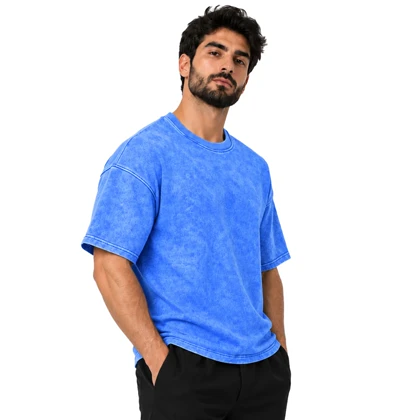 تیشرت باکسی اسپرت سنگشور مدل ZRA-5F0649 آبی
