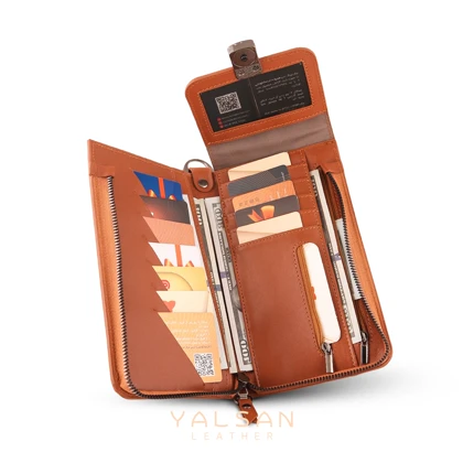 کیف دوشی و دستی چرم یلسان مدل کارن کد 012-GN