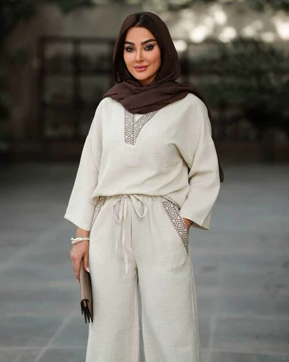 مانتو شلوار یقه هفت