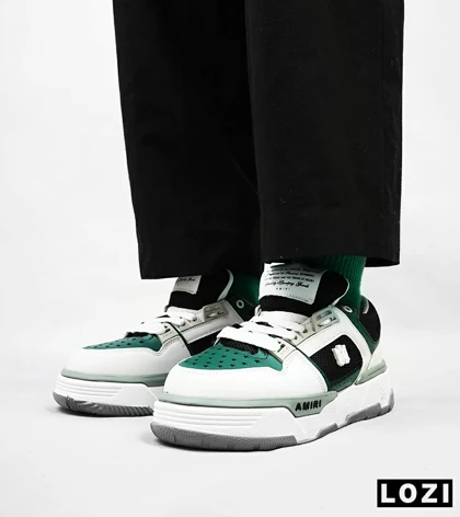 کفش کتانی سبز مشکی سفید AMIRI MA2 Leather