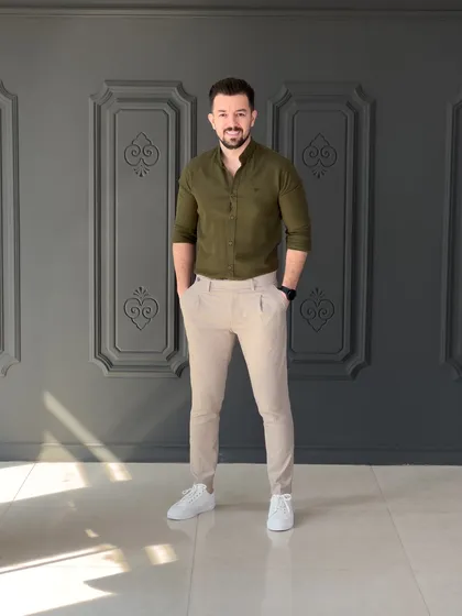 پیراهن 031501 EA زیتونی