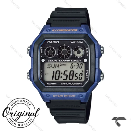ساعت کاسیو مردانه AE-1300WH-2AV اصل آبی مشکی Casio-11953-G