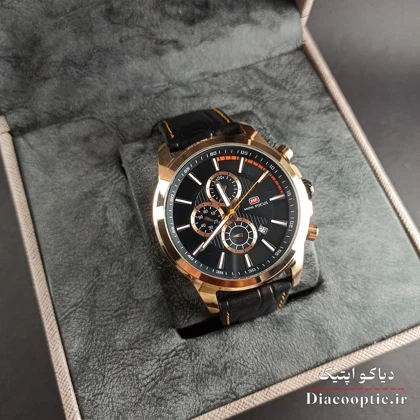 ساعت مچی مردانه اورجینال موتور ژاپنی برند مینی فوکوس سه موتور مدل Mf0129G.02 بند چرم
