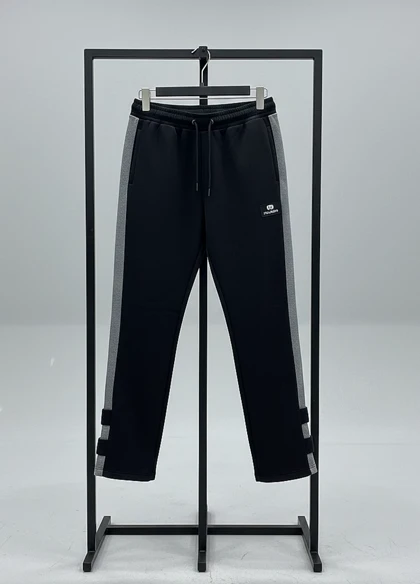 شلوار بنگال مردانه نوار پهن پایین دکمه مدل Mehrad-مشکی