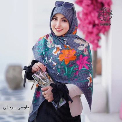 روسری ابریشم توییل گوشی