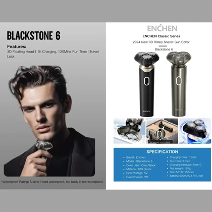 ریش تراش شارژی انچن Xiaomi Enchen Blackstone 6