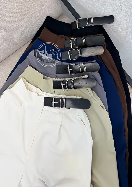 شلوار بگ کمربندی