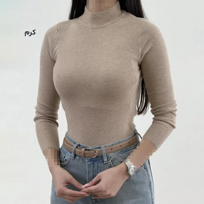 بلوز بافت زنانه آستین بلندفیت | آی بولک