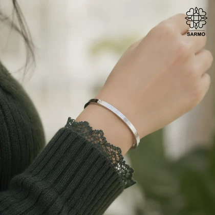 بنگل کارتیر استیل نقره ای کد 509428024-26