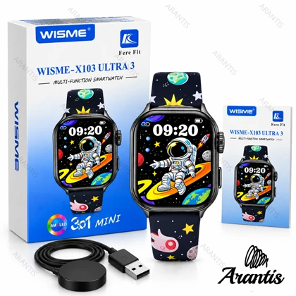 ساعت هوشمند ویسمی مدل X103 Ultra 3 نمایشگر AMOLED 1.85 اینچی با سه بند مدل u-10950
