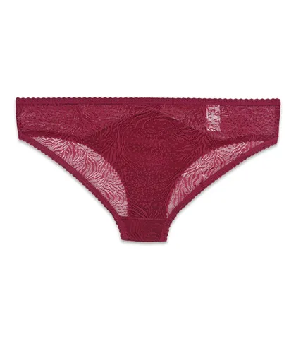 شورت زنانه اسلیپ میکروفایبر و دانتل Neev نیو کد 844 زرشکی Rose