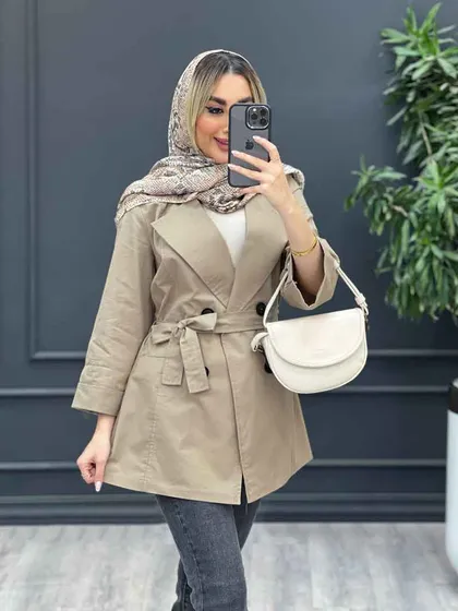 مانتو لینن اسلپ چهاردکمه