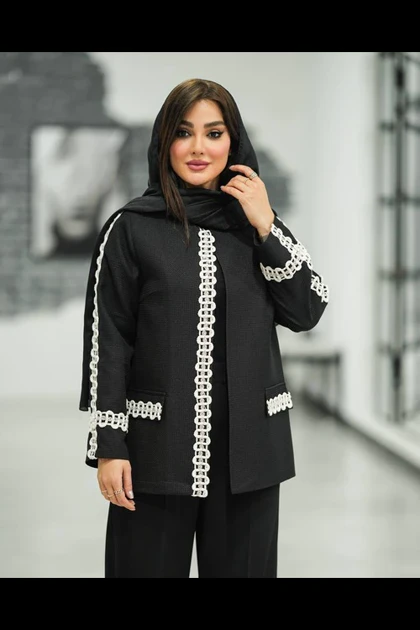کت ژاکارد نوار دوزی