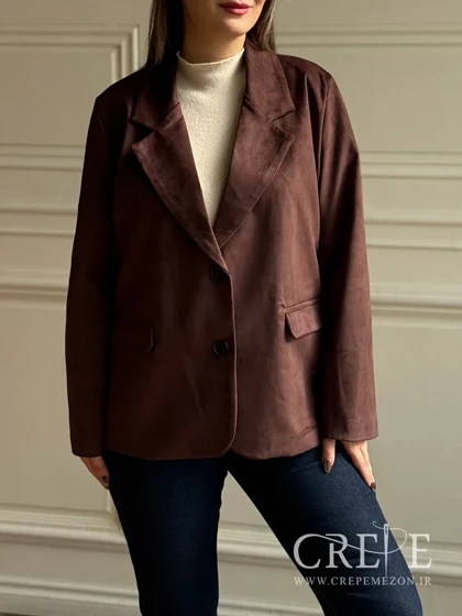 کت یقه انگلیسی جیر دو دکمه