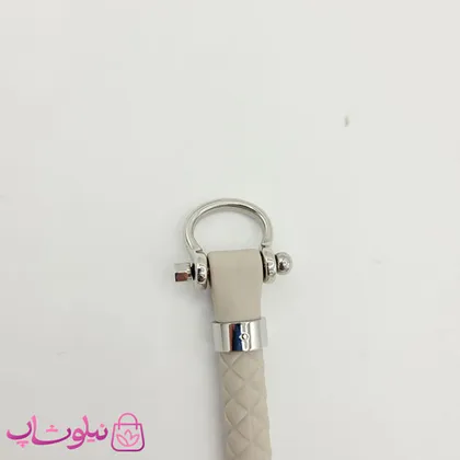دستبند امگا رابر طوسی روشن با قفل نقره ای کیفیت مستر