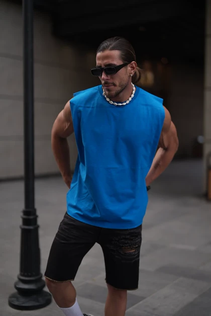 رکابی حلقه‌ای وست (بیسیک) ساده آبی Pedro Pascal