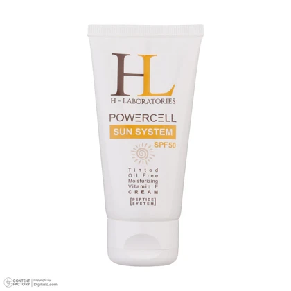 کرم ضدآفتاب رنگی اچ ال مدل SPF50 مناسب انواع پوست، حجم 50 میلی‌لیتر