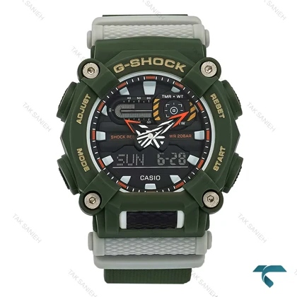 جیشاک مردانه GA-900C مردانه سبز طوسی Gshock-7939-G