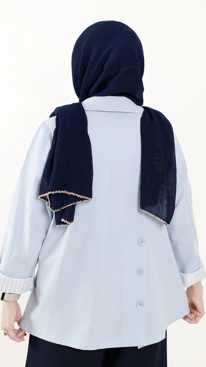 کت سه دکمه نیلا