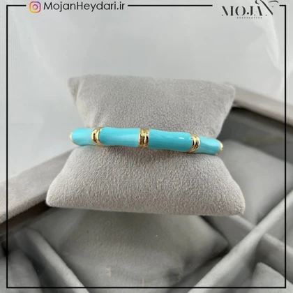 دستبند زنانه بنگل با طرح میناکاری شیک و ظریف کد bg10020