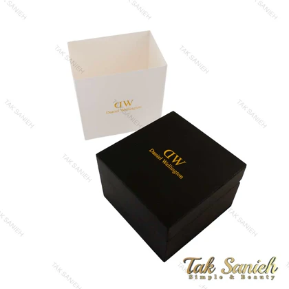 ساعت دنیل ولینگتون زنانه مربعی دو رنگ رزگلد صفحه مشکی DW-4480-L