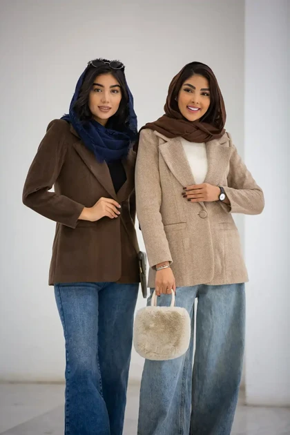 پالتو کت جناقی تک دکمه