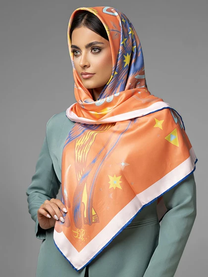 روسری نخ گوزن و ستاره‌های شب