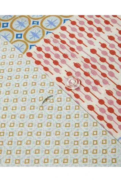 سرویس روتختی دو نفره Patchform با اتوکشی آسان 200 × 220 سانتی‌متر - آبی – زرشکی