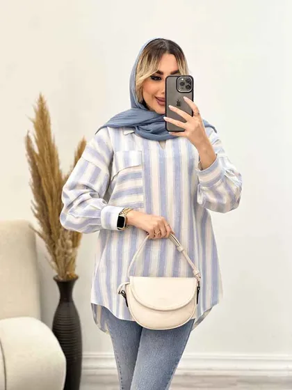 مانتو شومیزی راه راه
