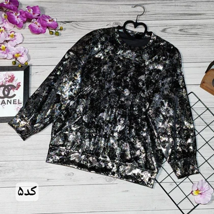 بلوز مخمل فویلی کد 40141