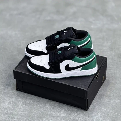 کفش نایک ایر جردن وان لو سبز مشکی Nike Air Jordan 1 Low Green Black