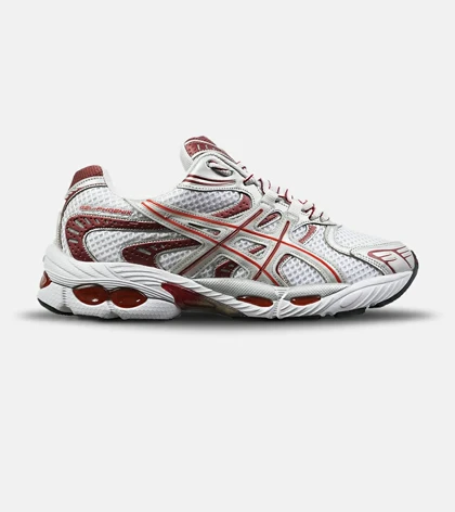 کفش کتانی مردانه و زنانه سفید قرمز ASICS Gel-Phoenix مدل 8538