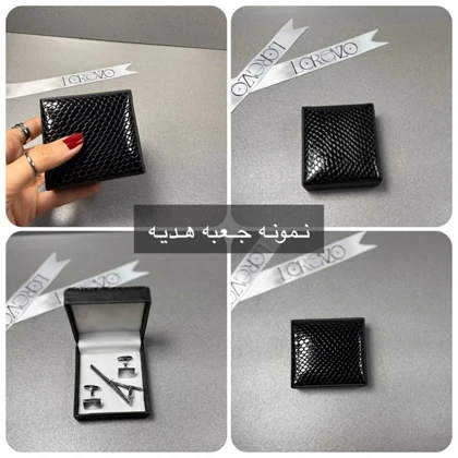 دکمه سردست و گیره کراوات طلایی لورنزو کد 1402