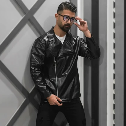 کاپشن چرم مردانه مدل Nima ویژه