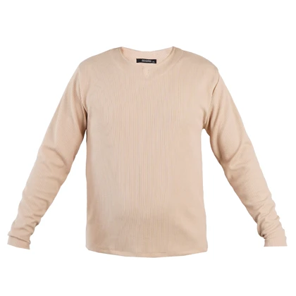 بلوز مردانه کرم یقه کوبایی مدل Etron ویژه