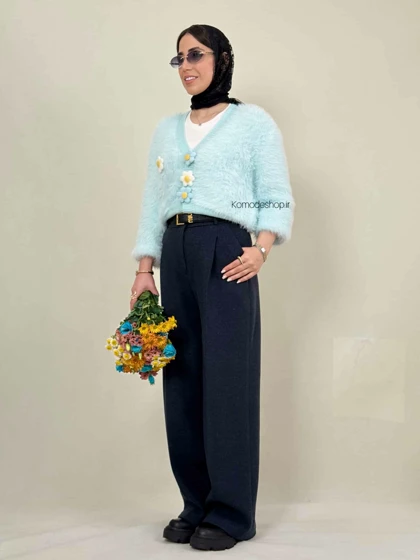 ژاکت پینترسی موهر ترک شکوفه