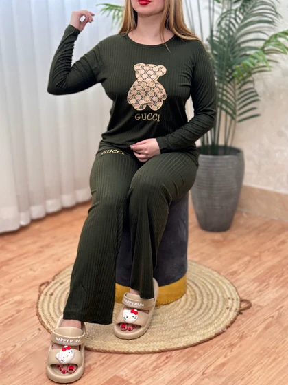 بلوز شلوار تدی گلدوزی 3676