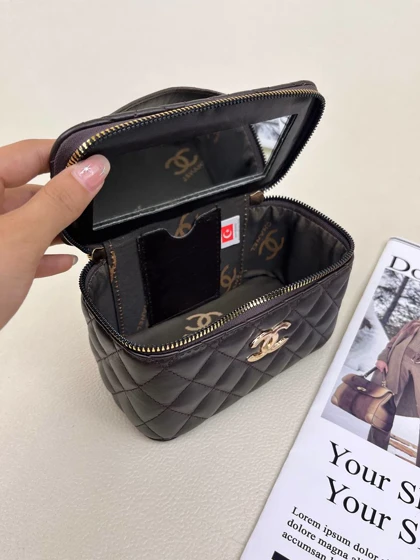 کیف زنانه باکسی دوختی آینه دار شنل CHANEL کد 1670