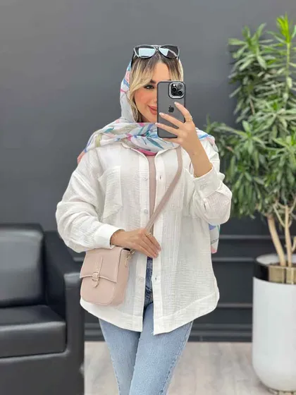 شومیز آستین پاگن پشت پیله