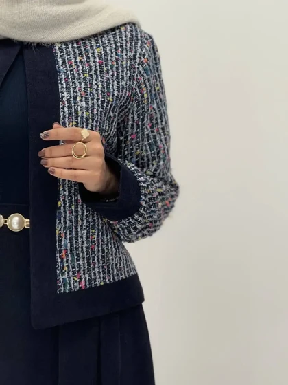 3805-کت و دامن شنل