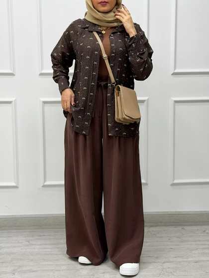 شومیز پاپیون نگینی